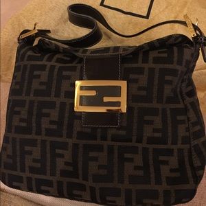Vintage Fendi Baguette Bag with Zucca Print
